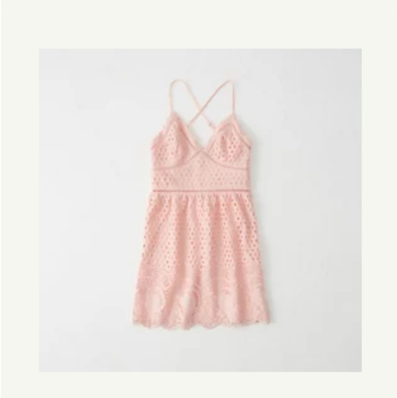 🌷 ABERCROMBIE PINK LACE DRESS 🌷 - Picture 2 of 4